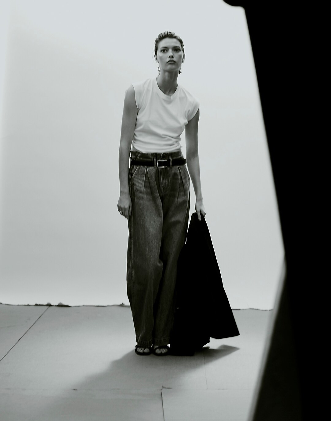 The Perfect Vintage Wide-Leg Crop Jean in Birchford Wash: Pleated Edition | Madewell