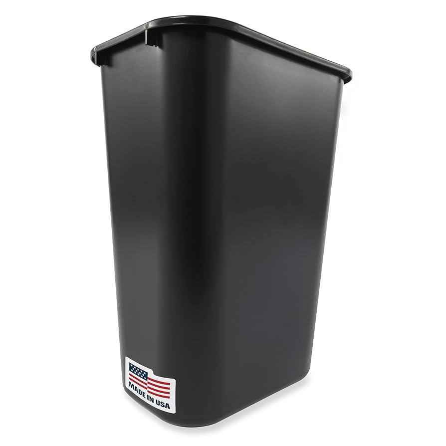 Rubbermaid Commercial Wastebasket Trash Container, 41QT/10.25 GAL, Plastic, Black, Stackable Tras... | Amazon (US)