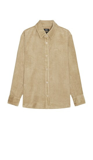 A.P.C. Bobby Shirt in Beige. | Revolve Clothing (Global)