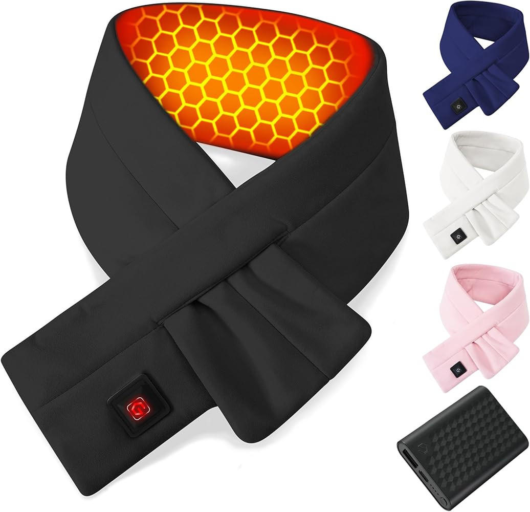 Wulcea Graphene Heated Scarf for Men Women 5V2A 6000mAh Fast Heating Long-Lasting Compact Battery | Amazon (US)