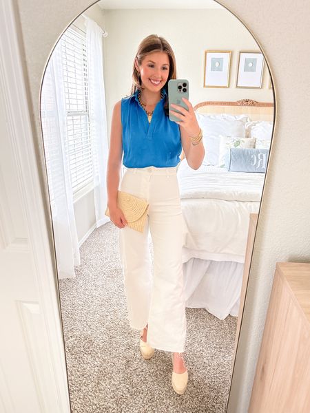 Wearing a size small in top! Jeans are from Zara!

Blue top // summer outfit // summer style // contemporary cottage // 

#LTKtravel #LTKFind #LTKstyletip