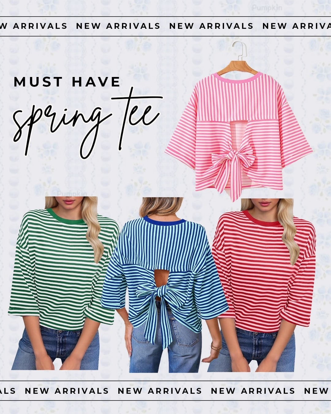 The cutest bow-back spring tee!

#walmartfinds

Walmart fashion. Walmart spring tee. Walmart new arrivals  

#LTKootd #LTKSeasonal #LTKSaleAlert