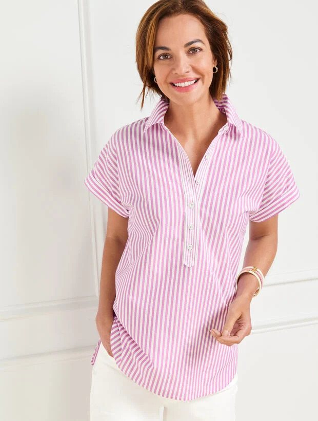 Button Detail Popover - Pencil Stripe | Talbots