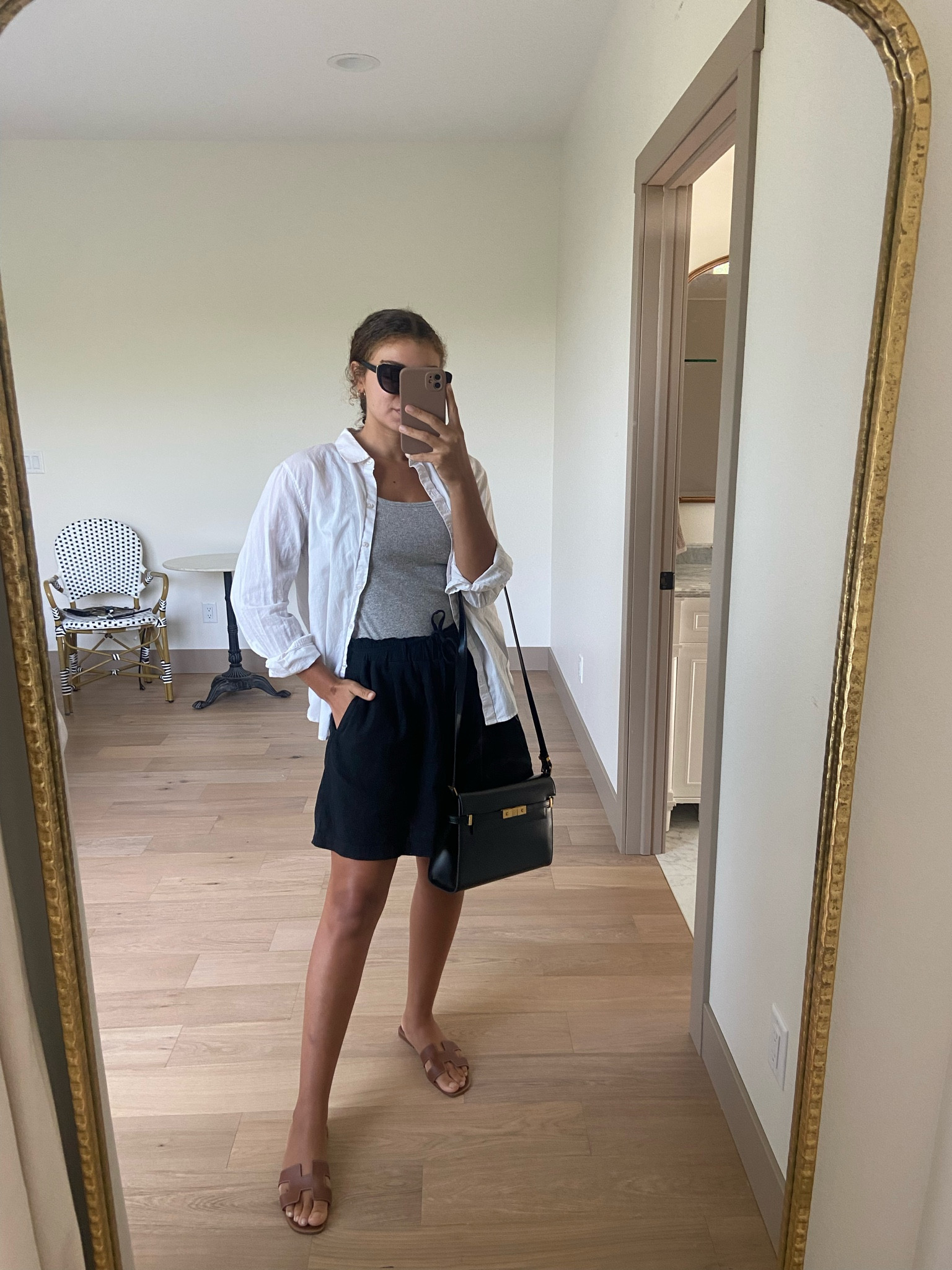 Hot day! 🥵 Linen shorts, tank top, and sandals for outside, and a linen button down as an extra layer for that frigid air conditioning!

#LTKSeasonal #LTKFind #LTKstyletip