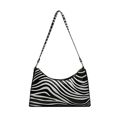 Fashion Zebra Print Women Tote Shoulder Bag PU Leather Clutch Purse and Handbag Wallet Travel Bag (Zebra Print) One Size | Amazon (US)