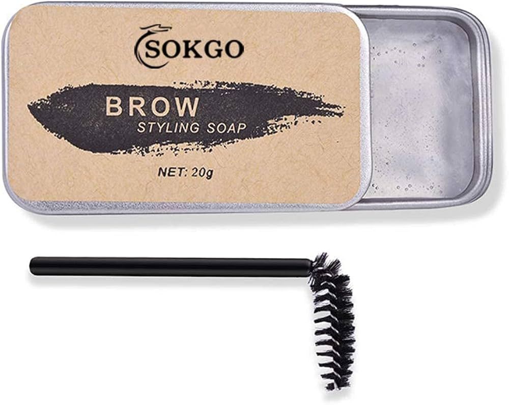 Eyebrow Soap, 3D Brows Styling Soap, Transparent Long Lasting Natural Eyebrow Wax Eyebrow Gel | Amazon (US)