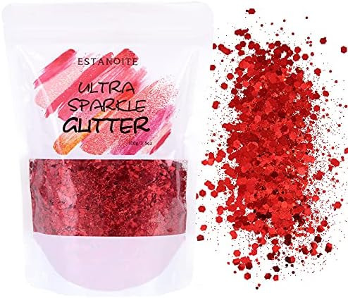 Amazon.com: 100g Metallic Chunky Glitter, Craft Glitters for Arts & Crafts, Cosmetic Mixed Chunky... | Amazon (US)