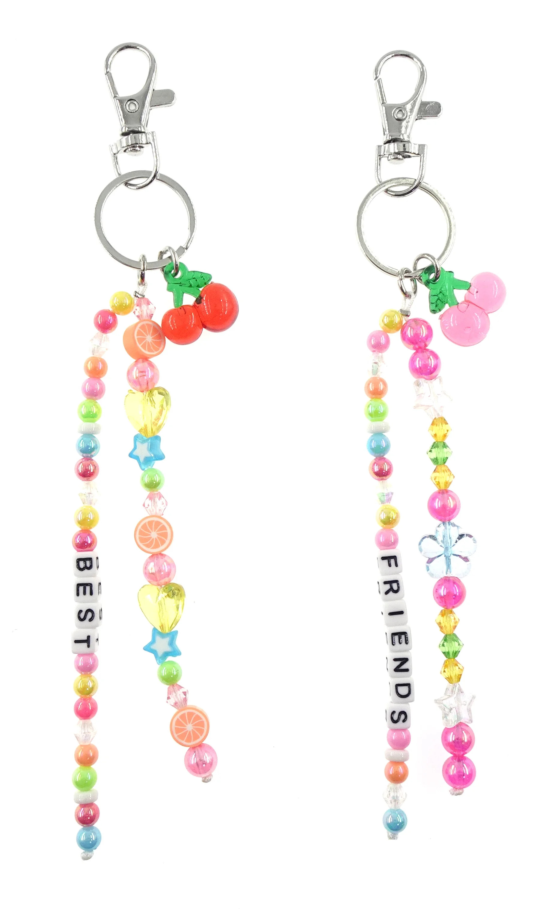 Wonder Nation Girls Best Friends Beaded Bag Charm, 2-Piece | Walmart (US)