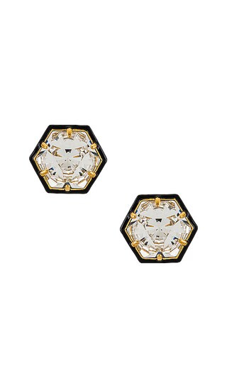 Swarovski Hexagon Studs | Revolve Clothing (Global)