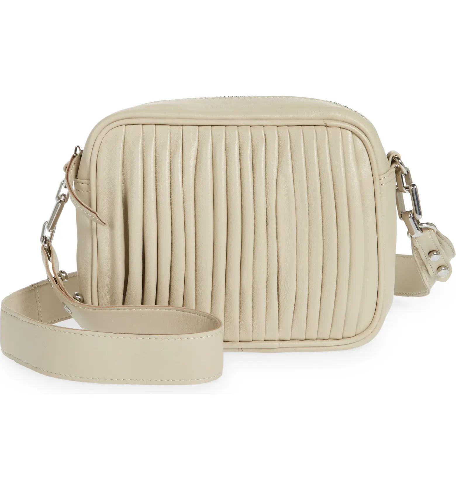 TOPSHOP Pliss Leather Crossbody Bag | Nordstrom | Nordstrom