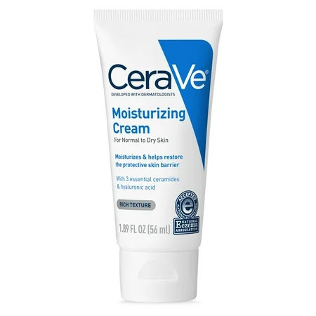 CeraVe Moisturizing Cream Travel Size Face Moisturizer & Body Lotion Normal to Very Dry Skin 1.89 oz | Walmart (US)