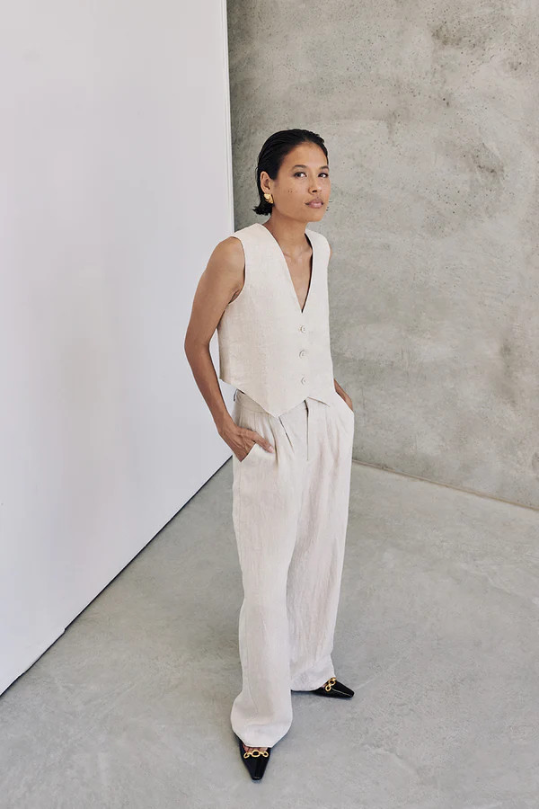 NORAH NATURAL LINEN PANT | DISSH