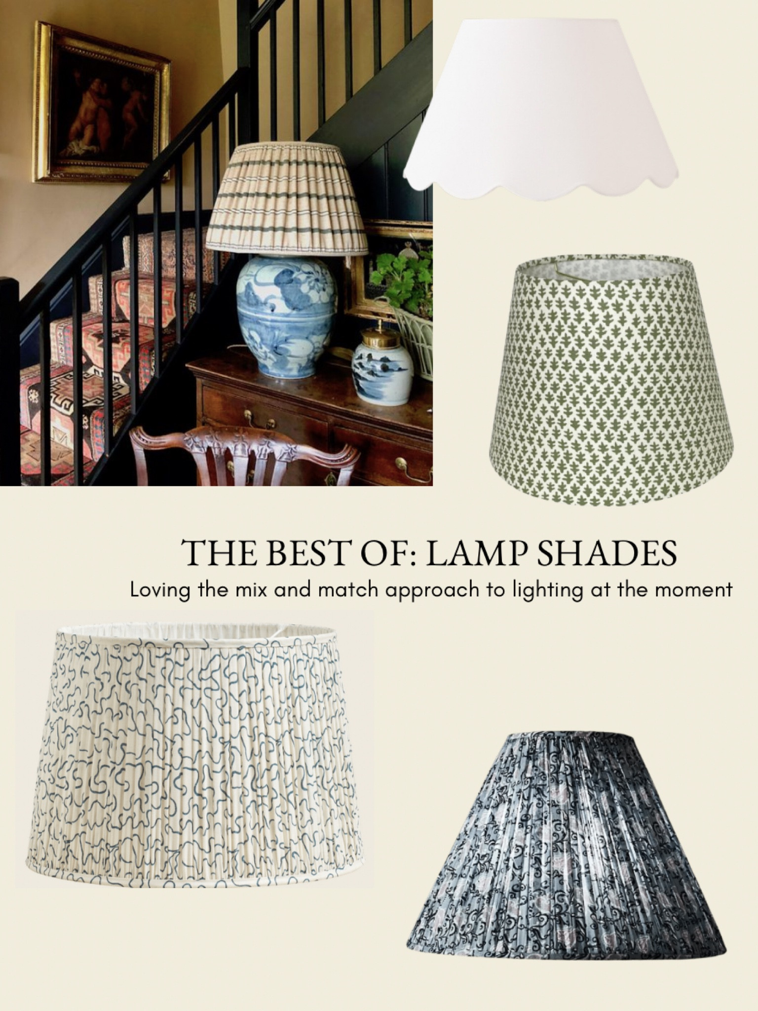 I’ve been slowly updating the lampshades in our home to something more bespoke. A pleated, patterned, or scallop shade instantly uses character to a lamp and space and is a great way to give your home a custom, high-end look.

#LTKhome #LTKstyletip