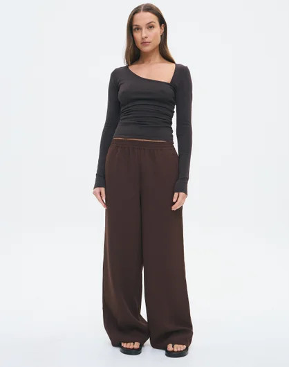 Elastic Waist Wide Leg Pant in Fudge Fantasy | Glassons US | Glassons (Australia)