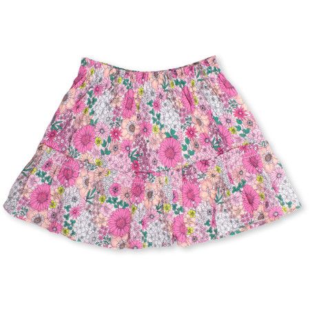 Ruffle Skirt Girls 5-14 Mod Floral Pink | Shade Critters