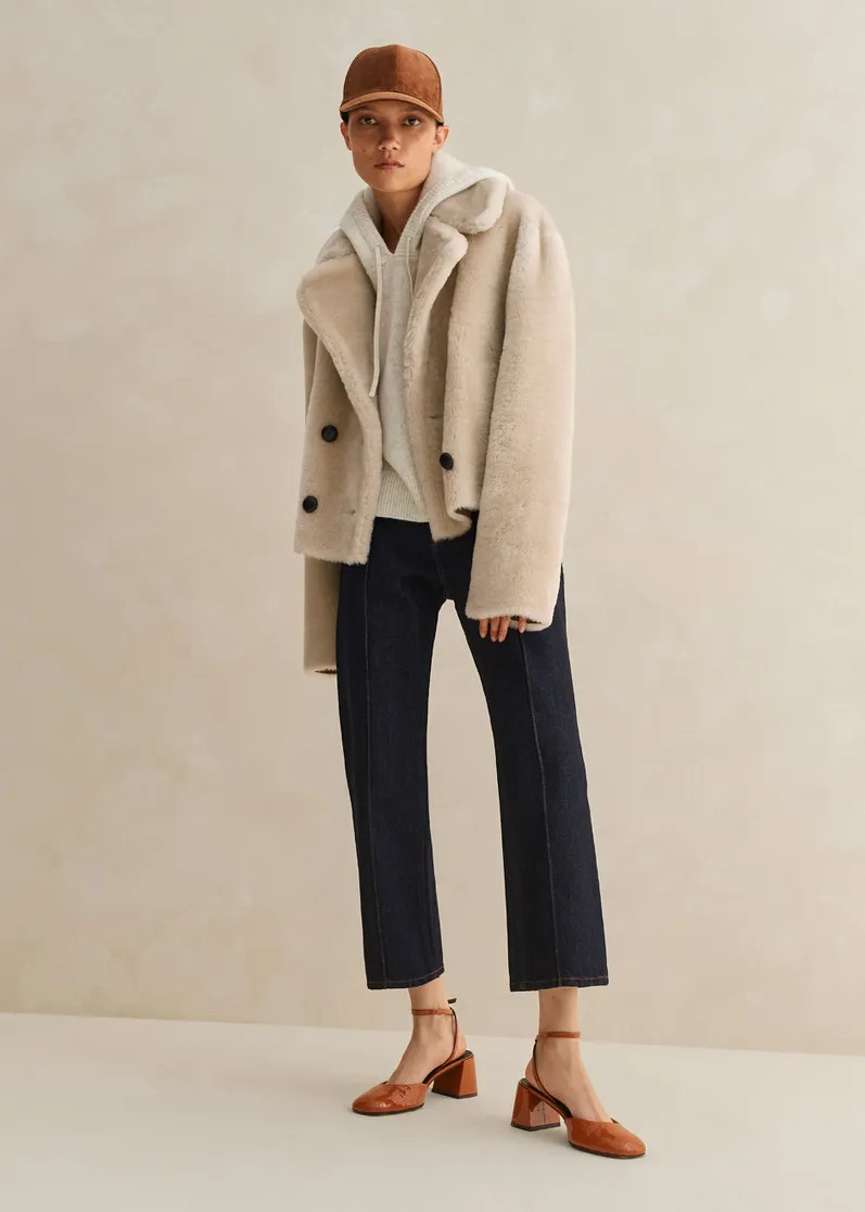 Pin Tuck Kick Flare Crop Jean | ME+EM Global (Excluding US)