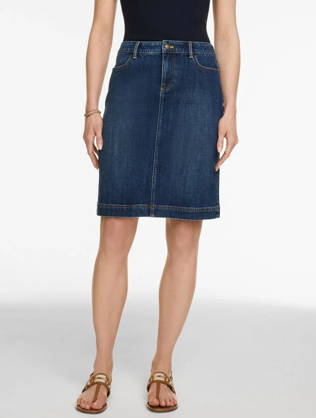 Denim A-Line Skirt - Palm Wash | Talbots