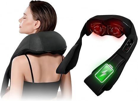 Cordless Neck Massager with Heat, Shiatsu Back Massager | Amazon (US)