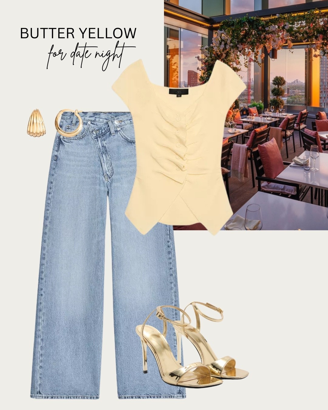 Butter yellow for date night - jeans and a nice top! 

#LTKsummer #LTKstyletip #LTKuk