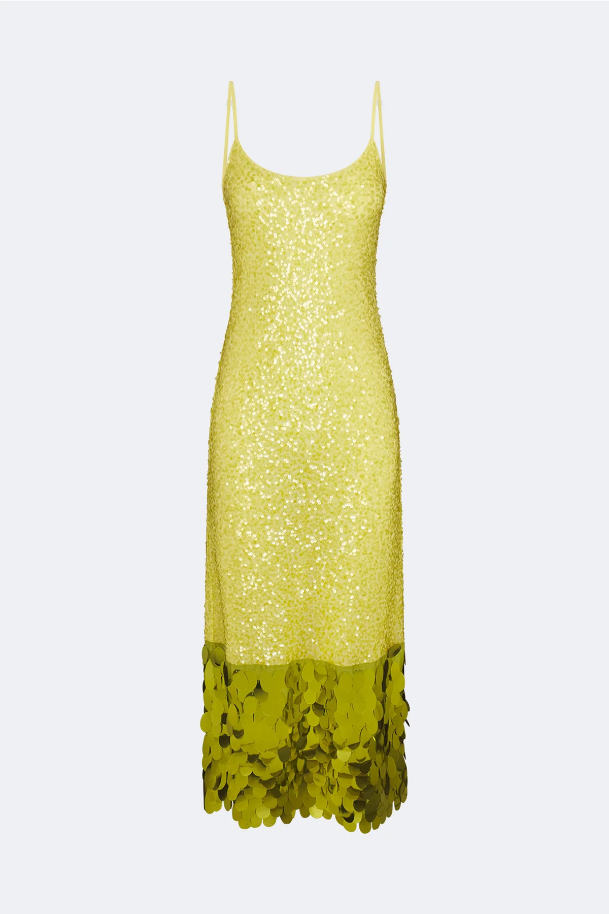 Imogen Sequin Midi Dress In Peridot Combo | Simon Miller