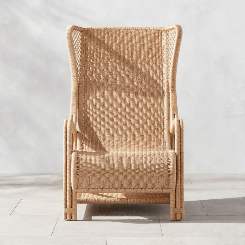 Remo Rattan Wingback Outdoor Lounge Chair by Ross Cassidy | CB2 | CB2