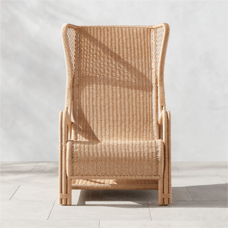 Remo Modern Rattan Wingback Outdoor Lounge Chair | CB2 | CB2