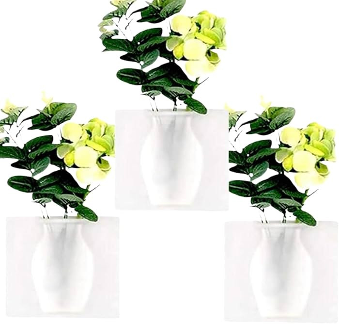 Magic Silicone Vase,Self Adhesive Bouquet Plant Storage Decor,Wall Mounted Reusable Removable Flo... | Amazon (US)