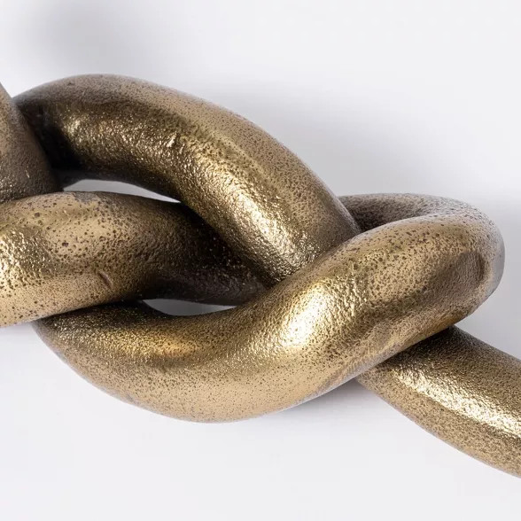 Decorative Metal Knot Figurine with Cast Gold - Threshold™ designed with Studio McGee | Target