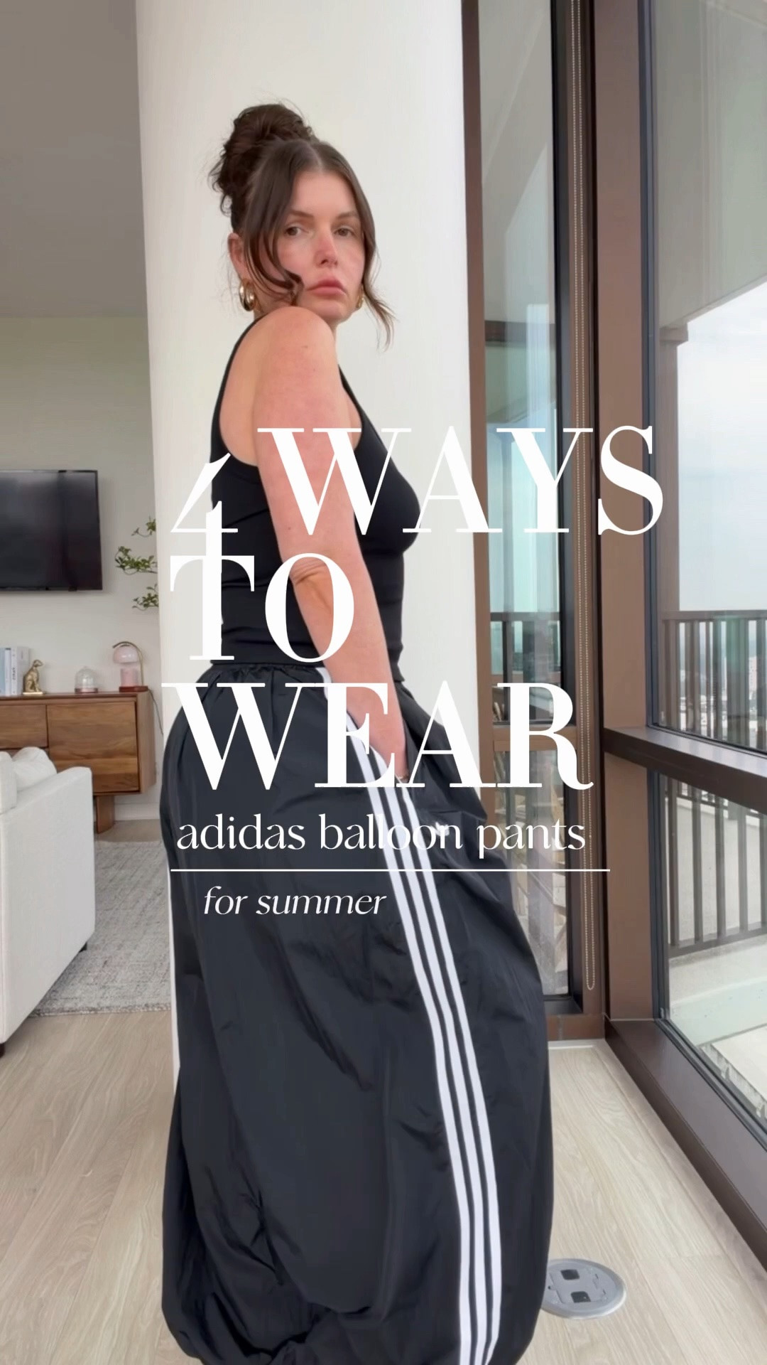 Adidas balloon pants run true to size. These are a mid rise.

Balloon pants are a big part of my summer uniform. They’re so easy to wear, comfortable & light weight. I love them with a basic tank & sandal. They also look great layered with a light weight blazer or jacket.

I’ll def be sharing & styling more balloon pants for you this season. At varying price points.

#LTKootd #LTKOver40 #LTKActive