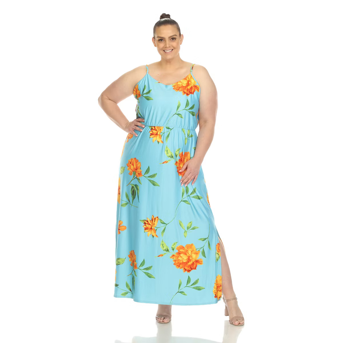 Plus Size Floral Strap Maxi Dress | Target
