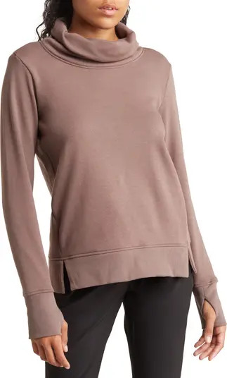 90 DEGREE BY REFLEX Funnel Neck Thumbhole Sleeve Pullover | Nordstromrack | Nordstrom Rack
