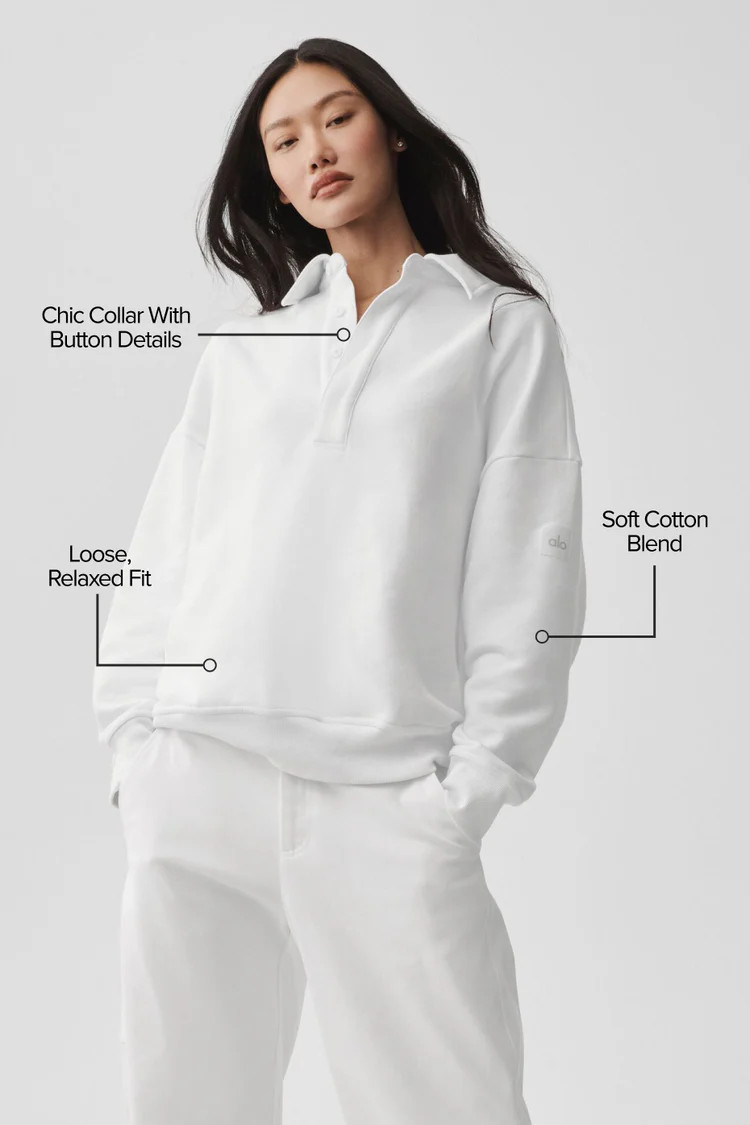 Take It Easy Long Sleeve Henley Pullover | Alo Yoga