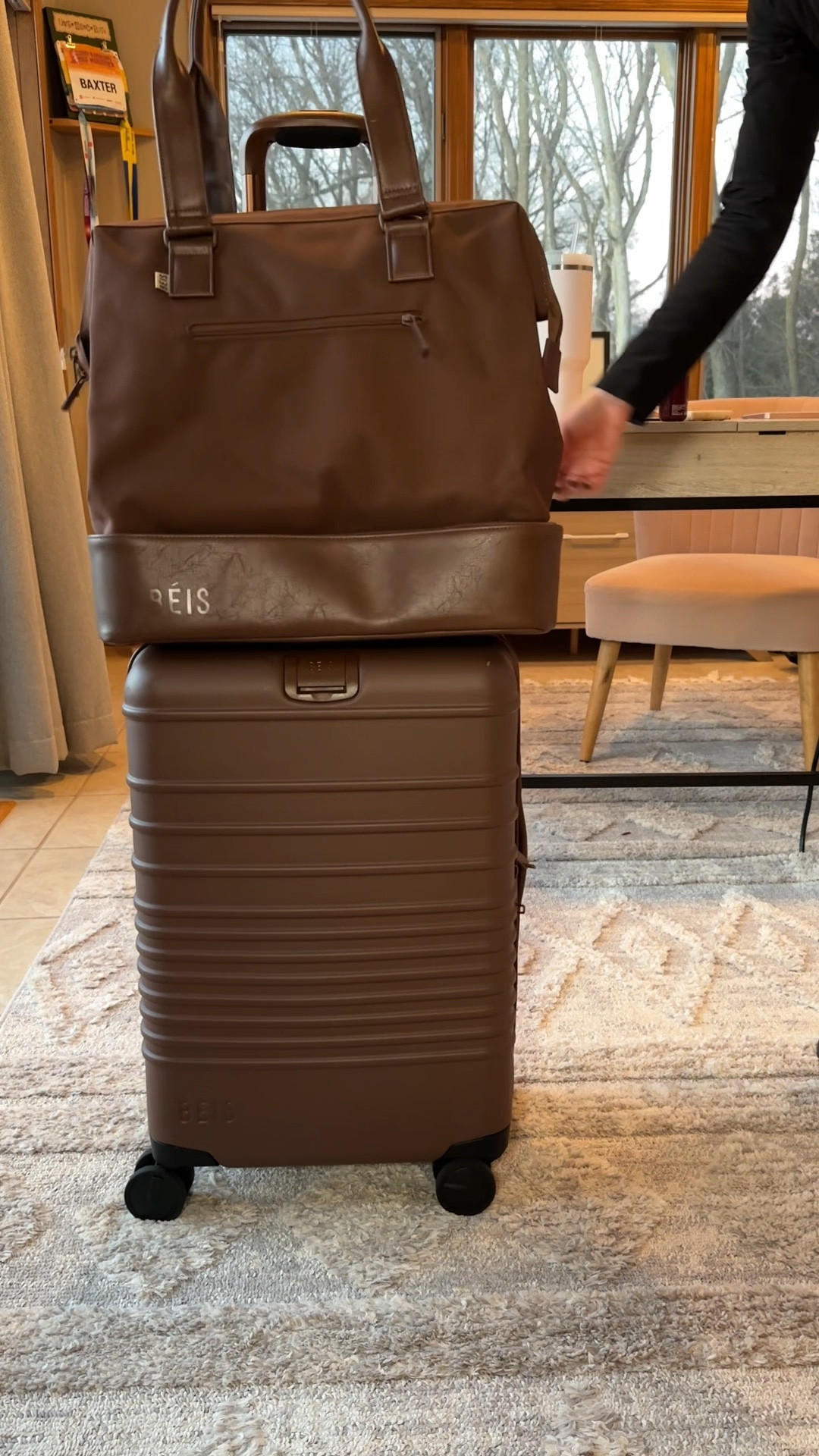 Love all of these travel essentials! I carried both the suitcase and duffle onto the plane. 🧳🤎

sweatshirt (S) and sweatpants (XS) are from Aritzia--definitely recommend going up a size

#LTKTravel