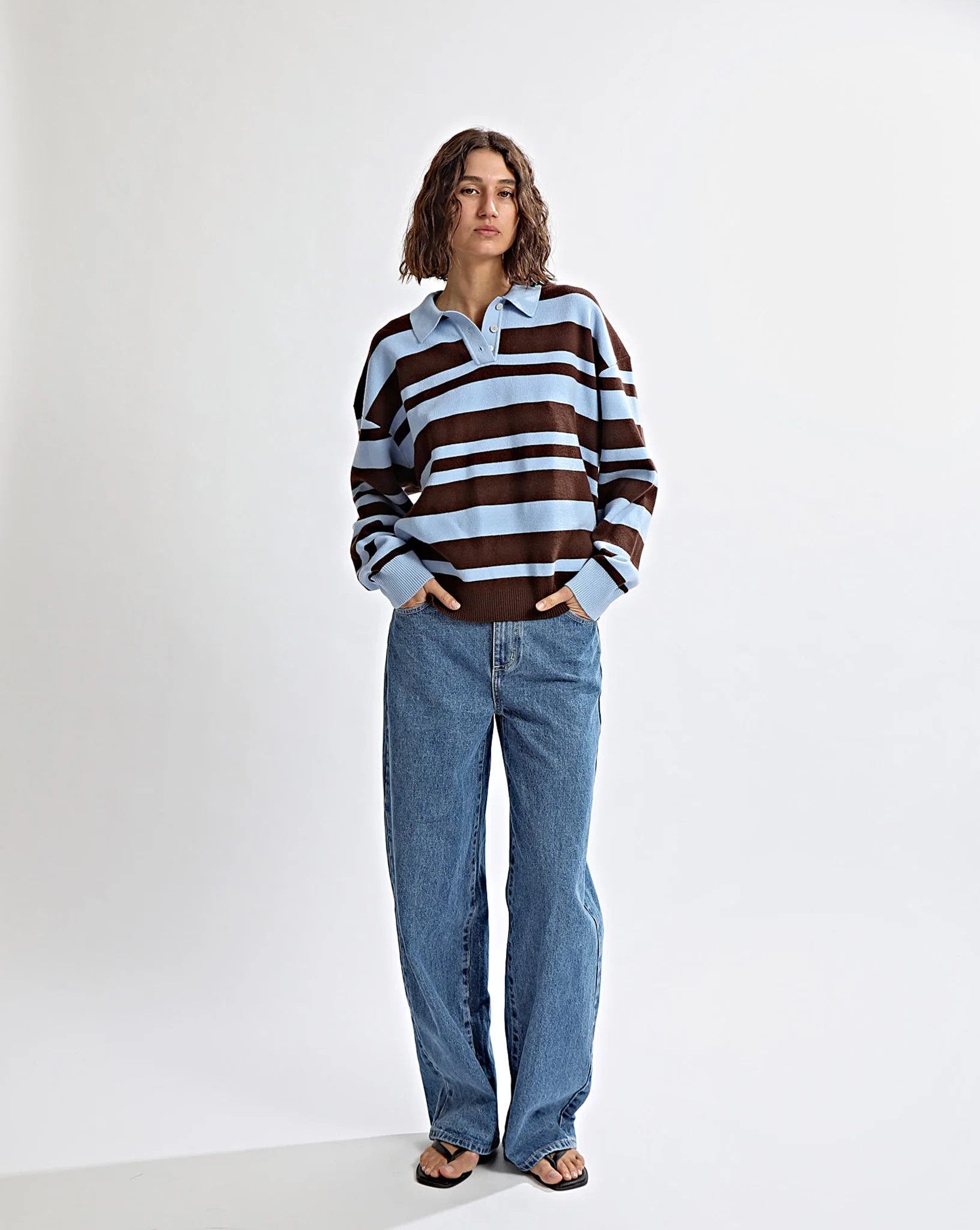 Cody Knit Jersey Blue/Brown | One Mile