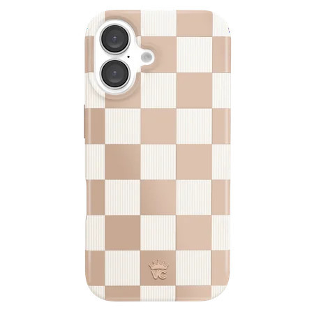 VELVET CAVIAR for iPhone 16 Case Checkered - Compatible with MagSafe - Cute Protective Phone Cases for Women - Nude Checkerboard | Walmart (US)