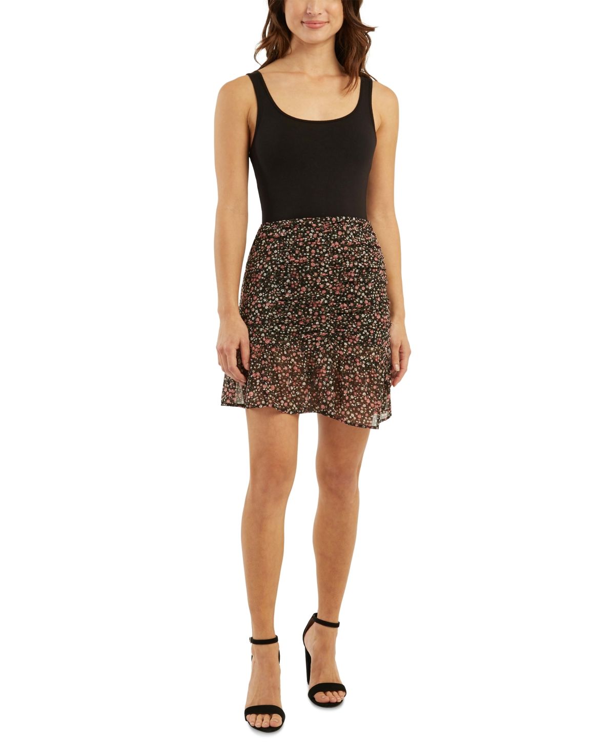 Bcx Juniors' Floral-Print Mini Skirt | Macys (US)