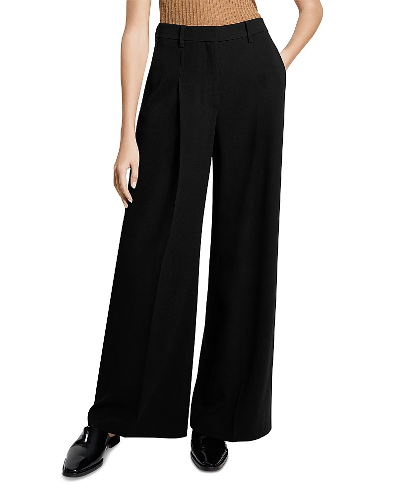 Theory Wide Leg Pleated Trousers | Bloomingdale's (US)
