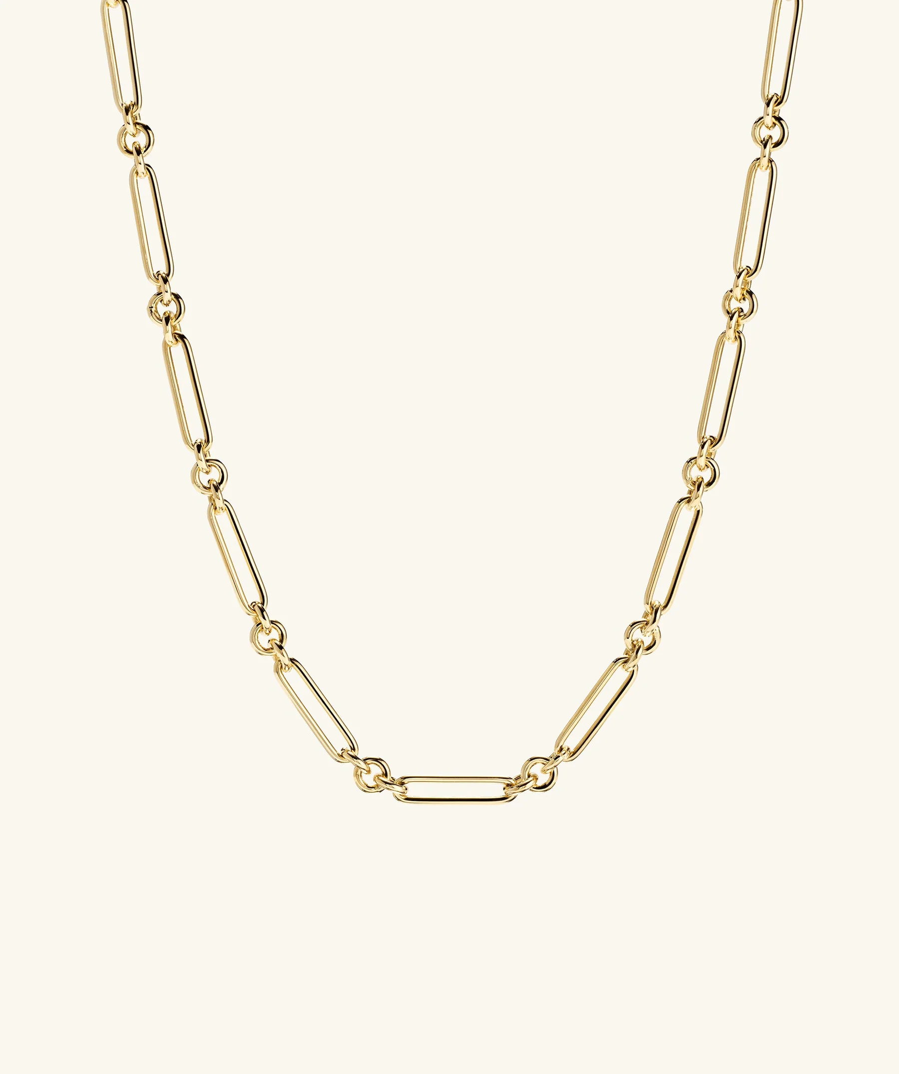 Mixed Link Paperclip Chain Charm Necklace | Mejuri Fine Crew