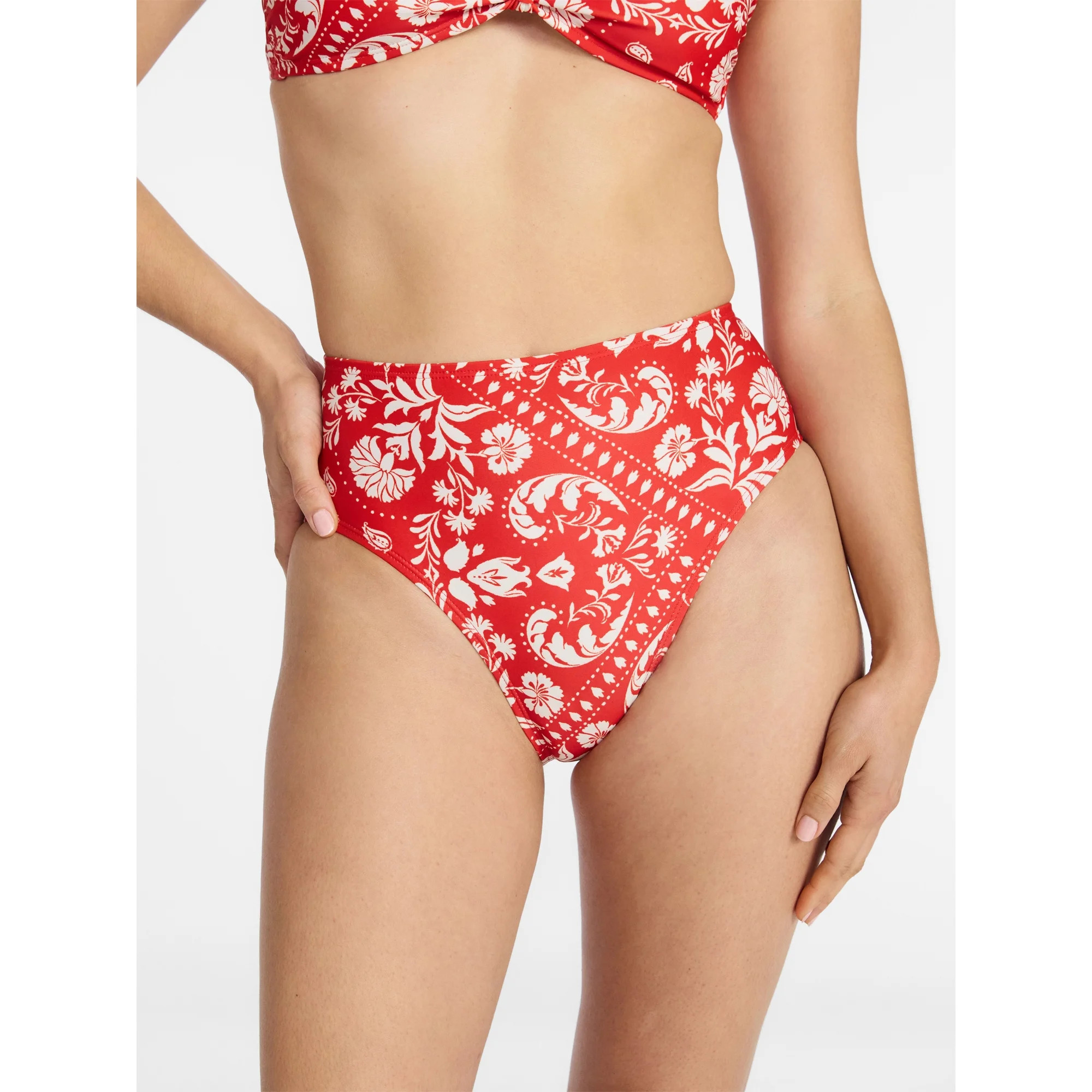 Time and Tru Women's and Women's Plus High Waisted Bikini Bottoms, Sizes XS-3X | Walmart (US)
