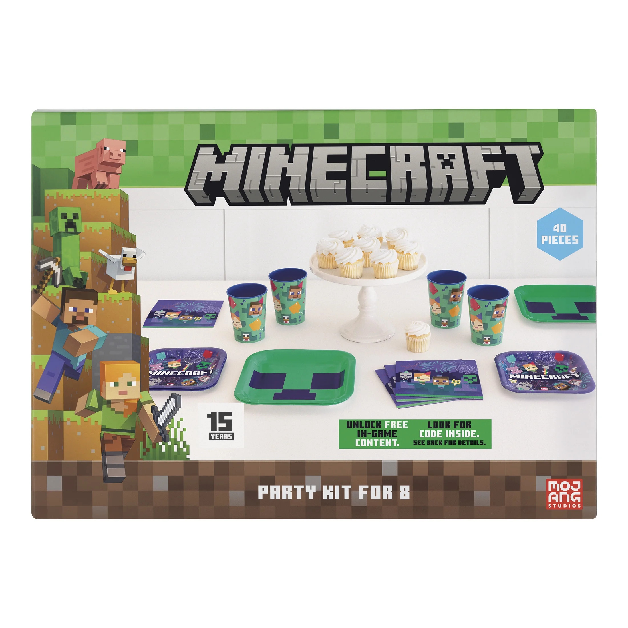 MINECRAFT 40PC PARTY KIT FOR 8 | Walmart (US)