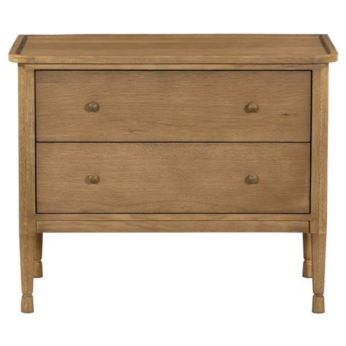 Franny Saddle Brown Nightstand | Kathy Kuo Home