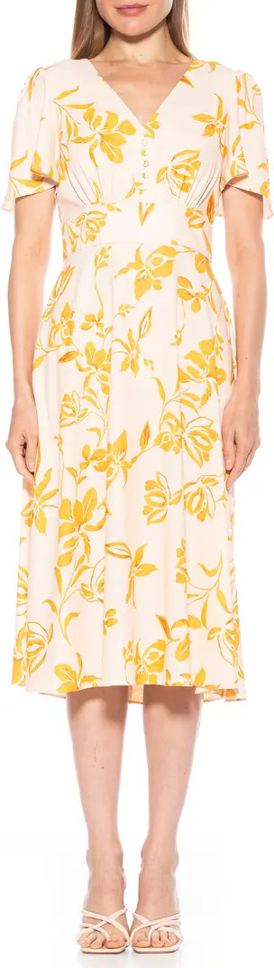 Lulu Sweetheart Fit & Flare Midi Dress | Nordstrom Rack