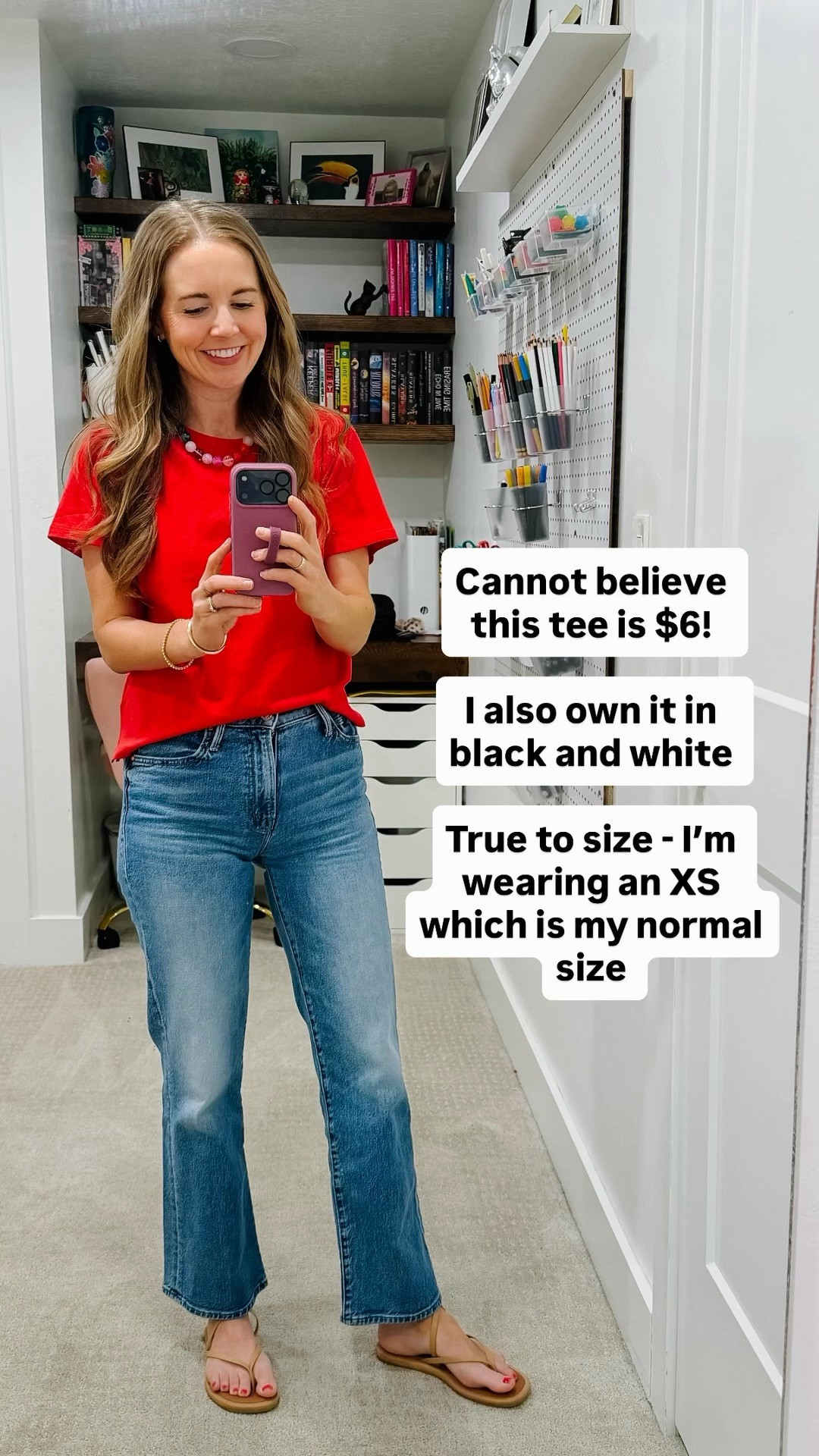This tee never lets me down - perfect fit (it’s TTS!) and washes and wears perfectly 

I also have it in black and white and it’s correctly $6!!