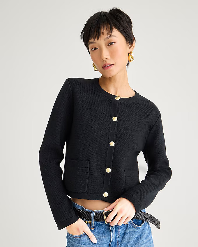 Emilie patch-pocket sweater lady jacket | J. Crew US