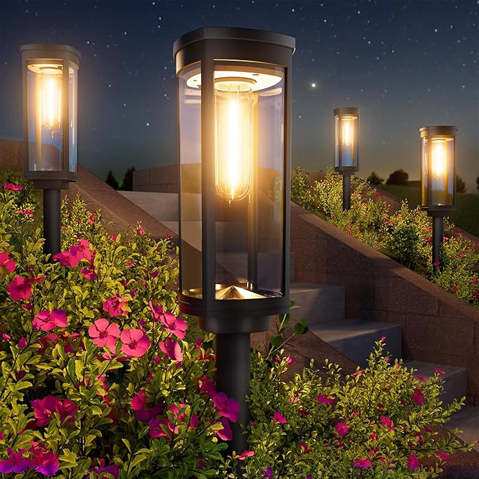 Bright Solar Pathway Lights Outdoor, 8 Pack Solar Powered Garden Lights Waterproof IP65, Auto On/... | Amazon (US)