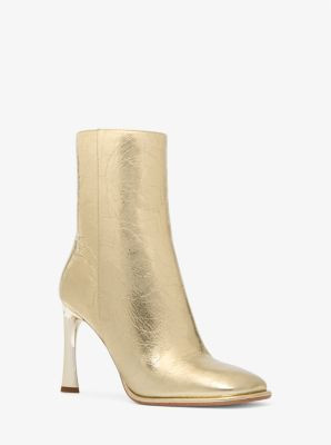 Kelsea Metallic Crackled Leather Boot | Michael Kors US