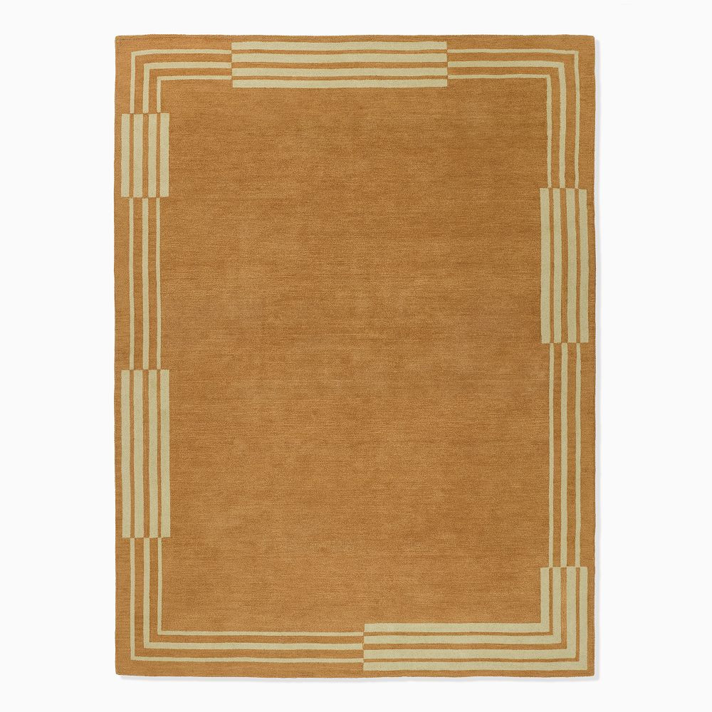 Pierce & Ward Striped Border Wool Rug | West Elm (US)