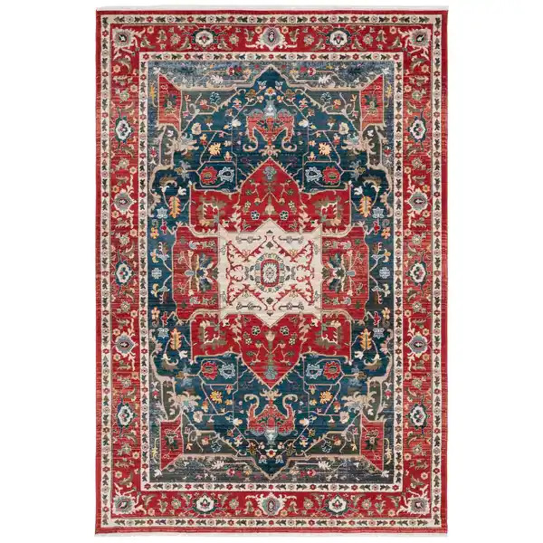 Lauren Ralph Lauren Camille Traditional Medallion Rug Fringe - 5'1" x 7'6" | Bed Bath & Beyond