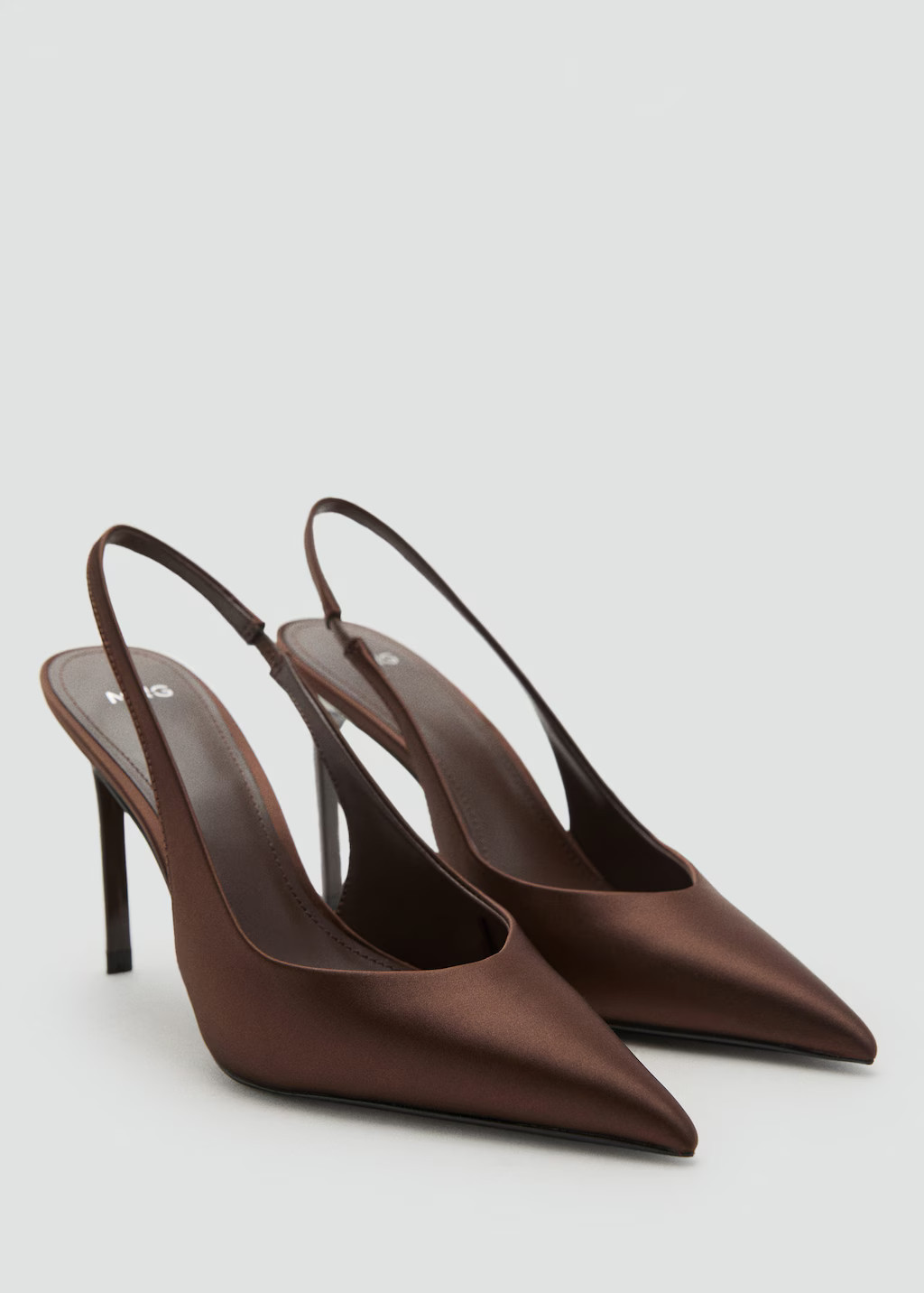 Satin court shoes chocolate - Woman - 6½ - MANGO | Mango (US/MX/AU)