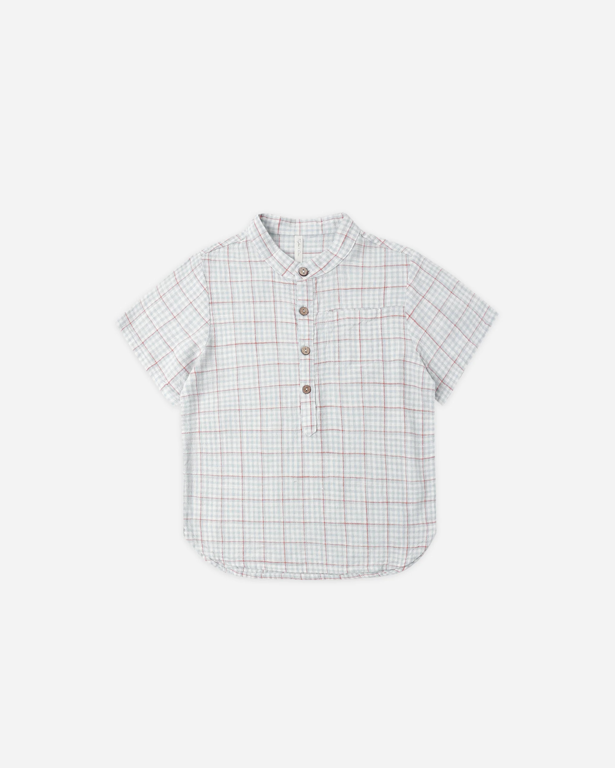 Mason Shirt Light Blue Plaid | Rylee + Cru